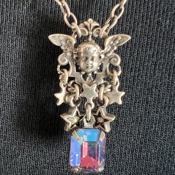 Kirks Folly Jewelry - Kirks Folly Silver Angel Cherub w/Drop Crystal